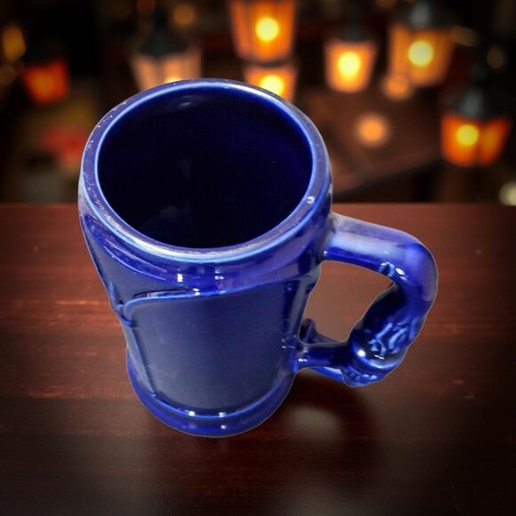 Vintage Gorgeous Cobalt Blue Ceramic Mug Torch in Hand Handle. - Picture 5 of 8